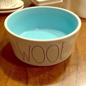 Large Rae Dunn Dog bowl WOOF